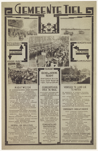 633 Een informatieblad van de gemeente Tiel over het marktwezen, de onderwijsinrichtingen, de gemeentelijke gasfabriek, ...