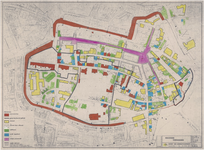 642 Een plattegrond van de Tielse binnenstad met beschermde stadsgebieden, met een renvooi: monumenten ; ...