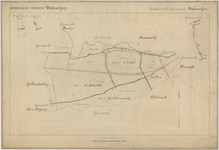 687 Een kadastrale kaart of overzichtskaart van de gemeente Wadenoijen met een wegenplan, [1925]