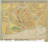 732 Een uitbreidingsplan van Tiel met de bebouwingskaart, blad 5. Dit uitbreidingsplan is goedgekeurd door de ...