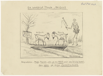 847 Zevende tekening van de 10 potloodtekeningen gemaakt tussen 1910 en 1940 over de voetbalvereniging Theole. De ...