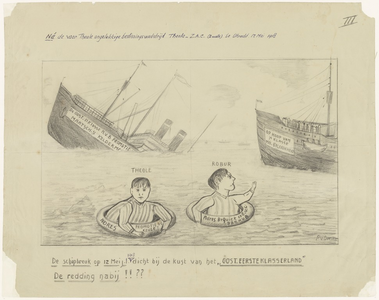 850 Derde tekening van de 10 potloodtekeningen gemaakt tussen 1910 en 1940 over de voetbalvereniging Theole. De ...