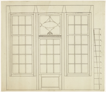 880 Een tekening van de voorgevel van het huisje van nu wijlen weduwe De Jong, modo P. van Heuten, staande in de ...