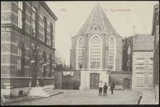 A8.9 Caecillia kapel achter een muur met de oude ingang ; links het Spaarbankgebouw ; kaart verzonden door J.H.C. ...
