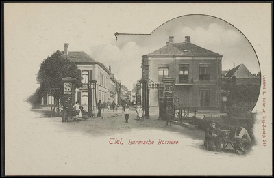 H 4.6 Twee monumentale herenhuizen, links bankgebouw Gelderse Credietvereeniging en rechts waar A. J. Blom woonde die ...