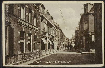 H 14.13 Pand Hoogeindsestraat 14-16 Tiel.Kaart verzonden door Dien uit Tiel naar T. Vos Groningen.