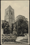 K 15.13 De toren van de Sint Maartenskerk van de Achterweg gezien. Kaart verzonden door Sjes uit Tiel naar P. Slingland ...