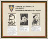 27 Een samenstelling van foto's met gesneuvelden van de C/Coy in Opheusden, 1ste infanterie brigade bevrijding 3de ...