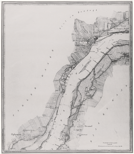 114 Rivierkaart van de Waal van het gebied tussen Dreumel en Tiel, [1830-1842]; reproductie