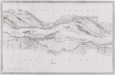 116 Rivierkaart van de Waal van het gebied tussen Druten en Hien, [1830-1842]; reproductie
