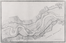 118 Rivierkaart van de Rijn van het gebied tussen Rijswijk en Amerongen, [1830-1842]; reproductie