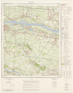 230 Topografische kaart van Nederland 1:25.000, blad 39 H Bergharen, 1966