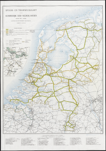 282 Spoor- en tramwegenkaart van het Koninkrijk der Nederlanden, 1989