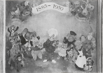 M 11343 Schilderij van Flipje en zijn Vriendjes voor het jubileum van de fabriek 1885-1950