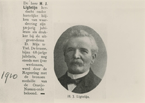 M 1377 Dhr. H.J. Ligtelijn herdenkt onder hartelijke blijken van waardeering zijn 50-jarig jubileum als drukker bij de ...