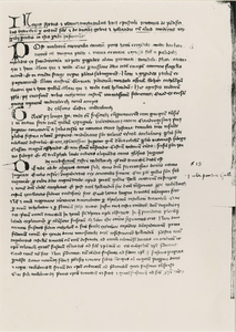 M 1493 De 1ste bladzijde uit het Chronicon Tielense
