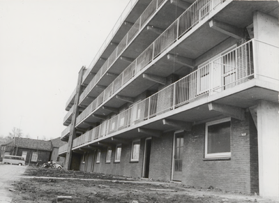 M 3361 Een van de flats gelegen aan de Graaf Waltgerlaan. De oude woningen op de achtergrond dateren nog uit de tijd ...