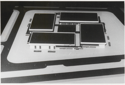 M 9509 Maquette winkelcentrum, onbekend waar