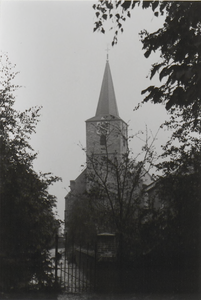 0690-6129 Toren en Ned. Herv. kerk. gezien vanaf de Erichemseweg.