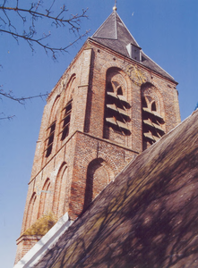 0690-6679 Toren N. H. kerk tijdens de restauratie van het schip