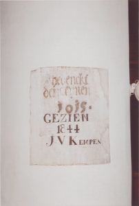 0690-6753 Bescrijving op een kolom in de N.H. kerk te Beusichem