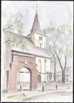 58 De Nederlands-hervormde Sint-Lambertuskerk met poort te Kerk-Avezaath, , , 1994