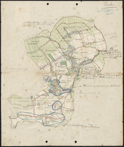 179 Uitsnede topografische kaart van de gemeente Zoelen, met Kapel-Avezaath en Kerk-Avezaath, met aantekeningen, [1947]