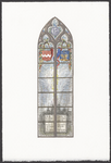 649 Schetstekening voor een glas in loodraam, definief ontwerp, , , 2004