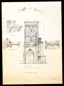 788 Opmeting van de Nederlands Hervormde kerk te Buren : details bogen, Toren te Buren, 1959 september 15