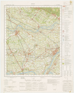 167 Topografische kaart no. 39 West-Rhenen. Op de vier hoekpunten, Schalkwijk, Amerongen, Dreumel en Hellouw. Centraal ...