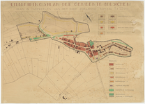 379 Een kaart behorend bij een uitbreidingsplan in onderdelen van het dorp Zoelmond, met legenda, 1950