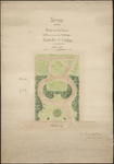 306 Een plattegrond met een ontwerp voor een tuin voor de heer C. Rademaker in Culemborg, gelegen naast het ...