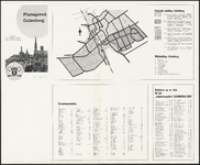 308 Een stadsplattegrond van Culemborg met op de achterzijde een straatnamen index, een bedrijvenoverzicht, een ...