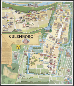 309 Een plattegrond van Culemborg met daarop ingetekend de panden van de middenstanders die hebben meegewerkt aan de ...