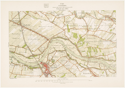 126 Topografische kaart van het gebied van Schalkwijk, Culemborg tot Beusichem, 1932