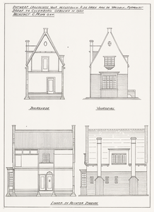 133 Een bouwtekening van het landhuisje voor mejuffrouw A. de Haan aan de Waldeck-Pyrmondt Dreef te Culemborg, gebouwd ...