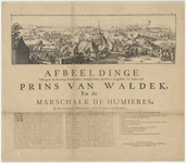 134 Afbeelding wegens de bloedige Renkontre, voorgevallen op den 25 augustus 1689, tussen den Prins van Waldek en de ...