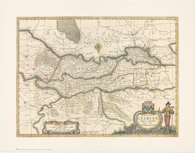 158 Een kaart uitgegeven door Jansonio Waesbergii rond 1680. Deze kaart heeft het zuiden boven. Op de kaart wordt het ...