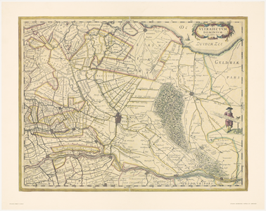 159 Een kaart uitgegeven door Joan Blaeu in 1662. Op deze kaart wordt het gebied weergegeven van de provincie Utrecht, [1662]