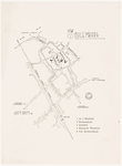 161 Een eenvoudige plattegrond van Culemborg met daarop aangegeven het stadhuis, de Barbarakerk, het Klooster, het ...