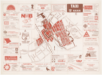 169 Een plattegrond van Culemborg omlijst met diverse advertenties van de middenstanders in Culemborg, ook op de ...