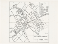 171 Een plattegrond van Culemborg met een legenda van alle belangrijke gebouwen. Op de achterzijde een ...