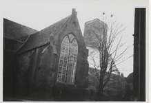717 Noordzijde van de Nederlands Hervormde Grote of Sint Barbarakerk vanaf de Ridderstraat.