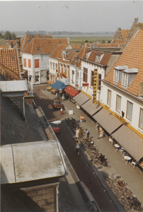 2122 Oude Vismarkt gezien vanaf Stadhuis torentje.