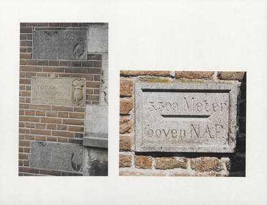 4712 Peilstenen. Monumentendag 1995. Fotoserie gemaakt door A. Derwig.Het zijn gevelstenen, ornamenten en anderen ...