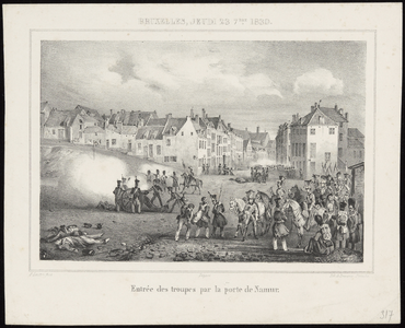 63 BRUXELLES, JEUDI 23 7bre : 1830. Entrée des troupes par la porte de Namur