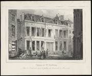 74 Maison de Mr. Matthieu, Rue d'Anderlecht, après le pillage du dimanche 27 Mars 1831