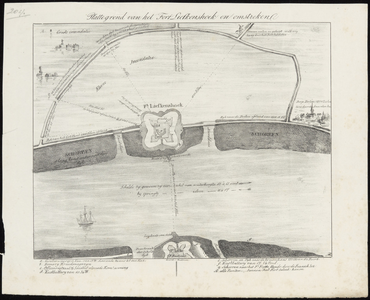 204 Plattegrond van het Fort Liefkenshoek en omstreken.