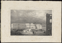 308 ANVERS, 29 8bre. 1830 : Vue interieure de l'Arsenal d'Anvers apres l'incendie du 27 8bre