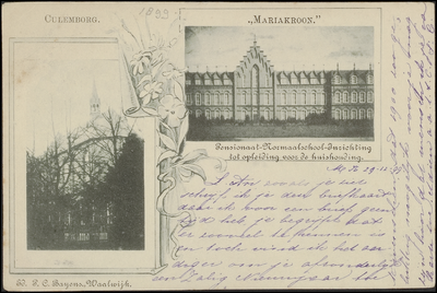 575 De Mariakroon werd eind 19de eeuw gebouwd en was een pensionaat voor welgestelde meisjes. In 1964 sloot het zijn ...